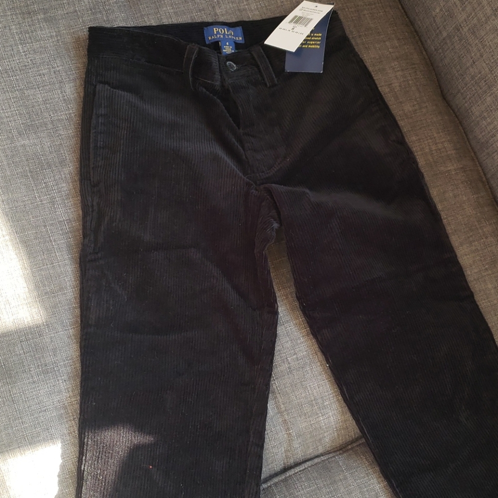 Black corduroy pants